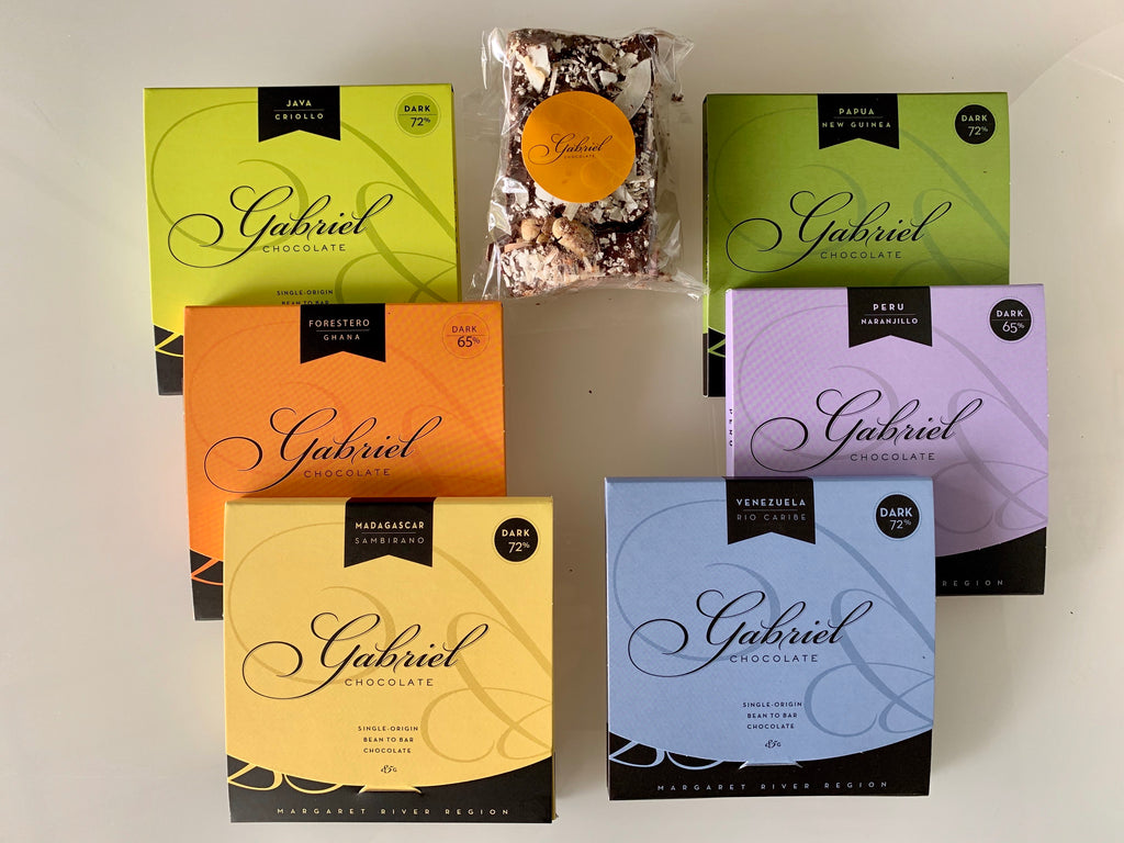 Perfect gift pack, 6 chocolate bars & rocky road.