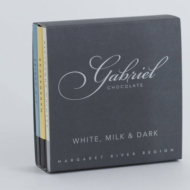 White, Milk & Dark Chocolate  Pack - 3 bars